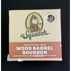 Dr Squatch Wood Barrel Men Natural Soap 5oz Medium Grit Bar Exfoliate